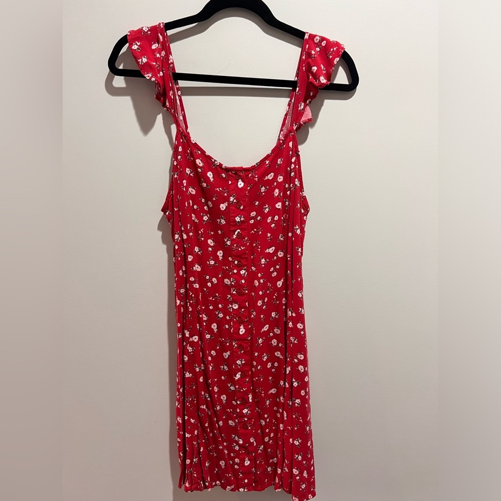 Mossimo Supply Co red floral dress size M